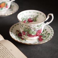 英國名瓷Royal Albert花園水果系列22k金骨瓷咖啡杯/茶杯組