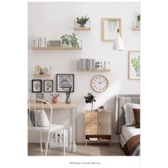 Modern Wooden Wall Hanging Shelf Floating Shelving Home Decorative Wall Mounted Rack Book | Rak buku Kayu | 实木墙上置物架