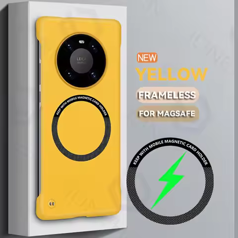 Magnetic Frameless Matte Case For Huawei Mate 20 30 40 P30 P40 P50 P60 Pro Pura 70 Shockproof Slim H