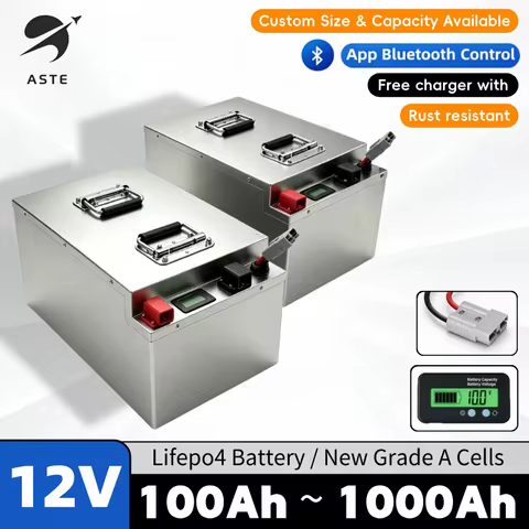 ASTE-BMS 4S 12V 100Ah 120Ah 150Ah 200Ah 300Ah 400Ah 1000Ah Lifepo4 Battery for 1200W Off-Grid UPS Bo