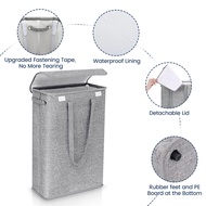 (RQJT) Folding Dirty Laundry Basket Foldable Basket Hamper Bin Bag Hamper with Lid Laundry Storage B