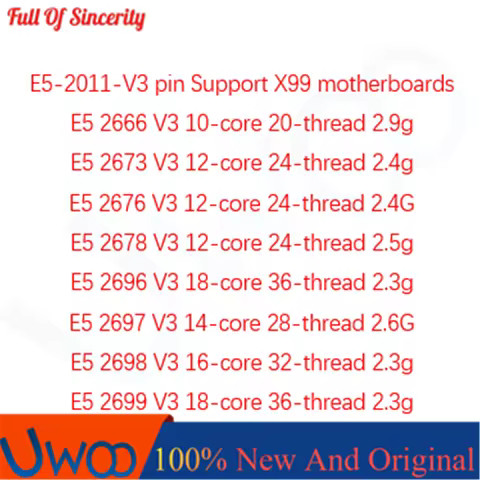 E5 2666V3 2673 V3 2676 2678 V3 2696 V3 2697V3 2698V3 2699 V3