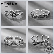 ATHENA JEWELRY Cincin 925 Retro Adjustable Ring Moissanite Original Silver Perempuan Diamond Women M151