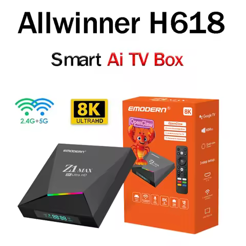 TV Box 8K 4K HD IPTV Android 15.0 Smart Allwinner H618 Z1 Max Ai 4G 5G Dual WiFi Support Voice Assis