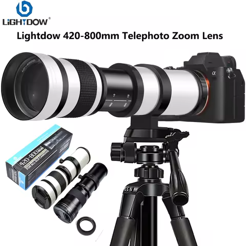 Lightdow 420-800mm f/8.3-16 for Sony Canon Nikon Pentax Olympus Cameras Super HD Manual Telephoto Zo