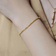 Elegant gold Sparkling Chain stainless steel bracelet, Non-fading color bracelet