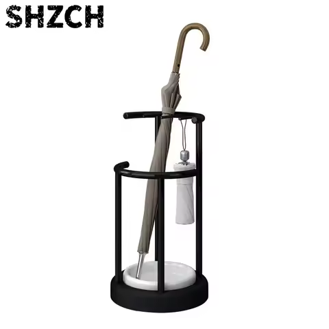 Nordic Iron Umbrella Stand Rack 30x57cm Detachable Floor Standing Storage Holder for Entryway Office
