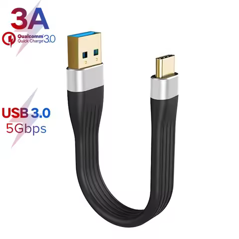 Ultra Short USB C Cable USB 3.1 Gen.1 USB 3.0 A Male to USB-C Male Fast Charger Sync Data Cable 5Gbp