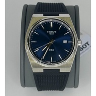 TISSOT T137.410.17.041.00 T1374101704100 PRX Date Quartz 40mm Rubber Strap Blue Black *Original