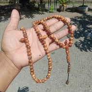 tasbih kayu liwung macan merah 8mm tasbih 99 butir