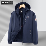 Jeep Spirit 1941 estd Autumn New Simple Fashion Stand Neck Casual Loose Mens Coat