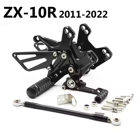 2022 For Kawasaki Ninja ZX10R ZX-10R ZX 10R 2011-2021 Motorcycle Adjustable Rearset Rear Set Footres