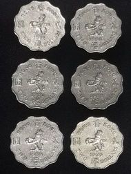 六個80年代 兩蚊 1986、1988、1989各兩個 英女皇頭 香港硬幣 二元 兩元（不求質素）