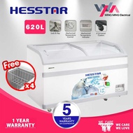 [Free Installation within Klang Valley Area] Hesstar 620L Display Freezer with Fan Motor HCF-TG620