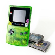 Gameboy color 寵物小精靈 透明綠白色 Pokemon 版 GBC  連遊戲 任天堂 Nintendo game boy color 中古 懷舊 遊戲