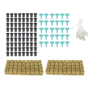 [Ganlitong] 72 Set 1 Inch Rockwool Cubes With 2 Inch Net Pots For Hydroponics Growing System Good Wa