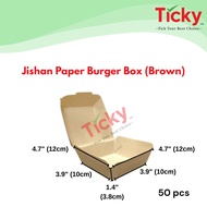 Jishan Paper Burger Box (50pcs±) / Burger Container / Bekas Burger
