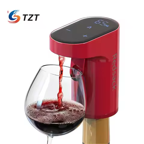 TZT Red/White/Black Version Smart Automatic Wine Dispenser Aerator Electric Dispensing Wine Decanter