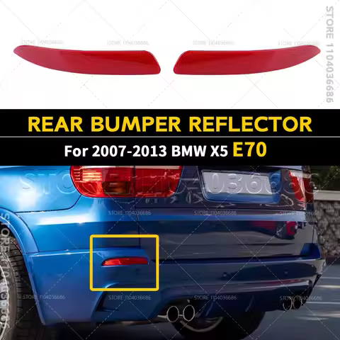 For 2007-2013 E70 BMW X5 3.0si 3.5d 35dX 35iX 4.8i 50iX M Rear Bumper Reflector Warning Reflective S