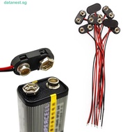 DATANEST​ 10Pcs Battery Holder Clip, I / T Type Cable Snap on Battery Clip Connector, Soft Hard Shel