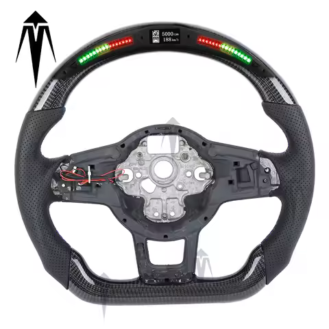 Fit For Volkswagen Golf7.5 GTI R MK7 MK6 MK5 CC GTS GTD GTE POLO R-Line Golf7 LED Carbon Fiber Steer