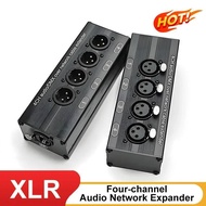 4-Channel 3-Pin XLR Audio and DMX512 over Network Cable Extender, DMX512 Network Signal Extender 1 M