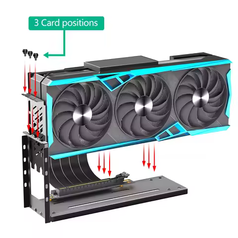 Vertical GPU Mount Bracket, 3 Slots Graphics Card Holder with Hardware, eGPU Dock, External GPU Dock