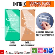 INFINIX Ceramic Screen Protector HD/Matte 9H Flexible Tempered Glass Infinix Hot 40 Pro 40i Smart 8 Pro Note 30 Pro GT 10 Pro Hot 30 30i 20i Zero 5G Note 12 G96 G88