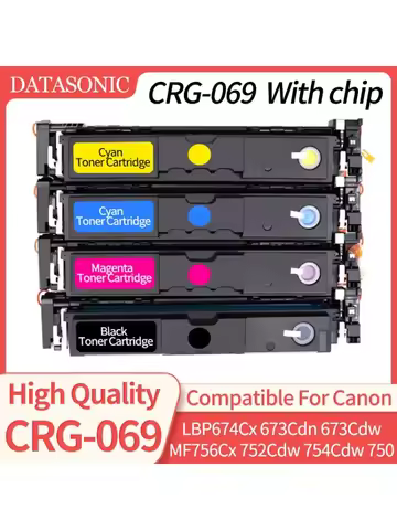 (With chip) CRG-069 CRG069 069 Toner Cartridge Compatible for CANON LBP674Cx LBP673Cdn LBP673Cdw MF7