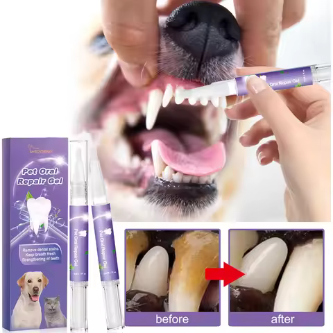 YEGBONG Pet Oral Repair Gel For Bad Breath 3ml Pets Breath Freshener Gel Care Cleaner Remove Teeth T