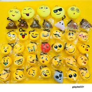 Stuffed Smiley Face Emoji Icon Keychain - Stuffed smiley face icon keychain - Lovely icon keychain