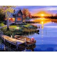 77❤Diy Digital Oil Painting Paint By Numbers On Canvas 150Country Villa 40x50cm Qm99Q9