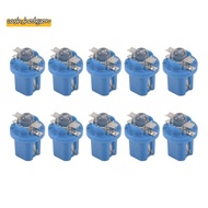 10Pcs LED Bulb Meter Dash B8-5D T5 Lamp with Holder Blue Tuning Auto Car Light