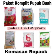 Pupuk Buah Lebat Komplit Kno 3 + Mkp pak tani + Boron + Npk Mutiara 16 16 16 + CN G kalsium Nitrat + Magnesium sulfate Kemasan Repack