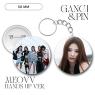 GANTUNGAN MEOVV HANDS UP KEYCHAIN 58MM KPOP IDOL KEYCHAIN UNOFFICIAL GAWON ANNA SOOOIN NARIN ELLA