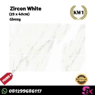 Keramik Dinding Kamar Mandi 25X40 Zircon White