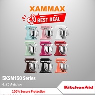 KitchenAid 5-Quart (4.8L) 300W Artisan Tilt-Head Stand Mixer KSM150 (5KSM150PSB) / 8 Colour C/W Pour
