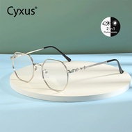 Cyxus 2in1 sunglasses anti-blue light glasses photochromic irregular polygonal frame fashion 8239