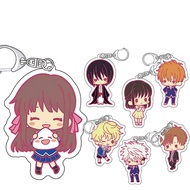 Fruits Basket Keychain Woman Honda Tohru Key Chain Men Anime Cute Souma Kyo Keyring Cartoon Trend Je