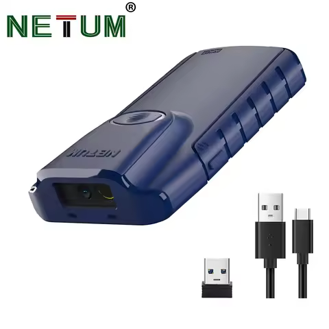 NETUM Bluetooth 2D Barcode Scanner Pocket Wireless QR Reader 3-in-1 Small Portable QR Bar Code Reade