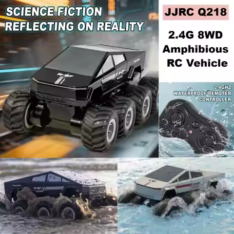 2.4G 8WD Amphibious RC Car RC Pickup Truck Off Road Waterproof Remote Control Cars JJRC Q218 Climbin
