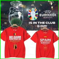 YB1 UEFA Euro 2024 Belgium Spain Portugal Switzerland Turkey red flag emblem 3D summer T-shirt Short