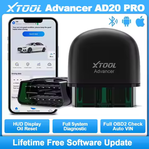 XTOOL AD20PRO Bluetooth Scanner Car Full System Diagnosis OBD2 Code Reader Battery Test Oil Reset Sc