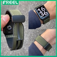 22mm 20mm Leather Silicone Strap For Xiaomi Mi Band 9 Pro 8 Pro Magnetic Band For Smart Watch Redmi 