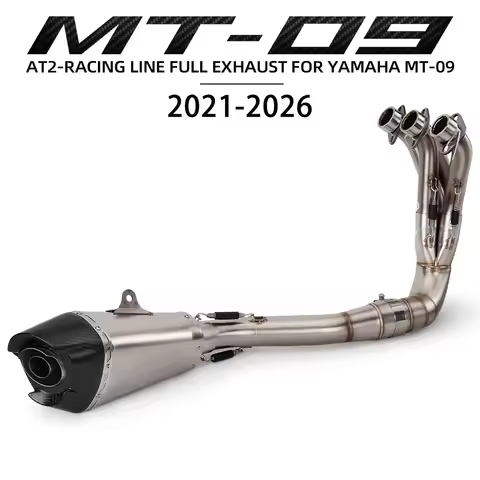R9 Exhaust System For Yamaha MT09 FZ09 XSR900 TRACER 9 GT 2021-2026 Motorcycle Exhausts Pipe Kit Rac