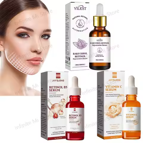 Retinol B3 Face Serum Liquid Vitamin C Serum For Face Hyaluronic Acid Moisturizing Nourishing Skin C