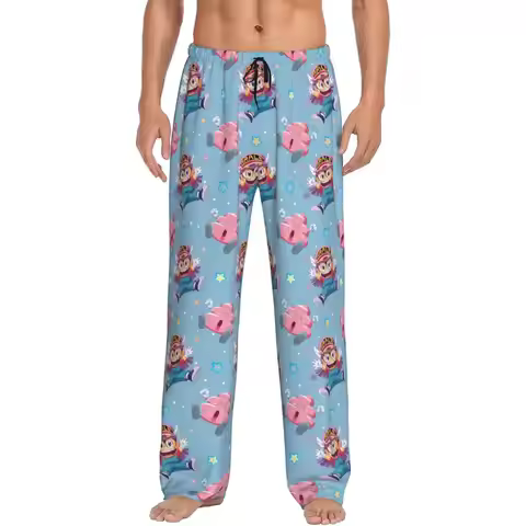 Custom Print Dr S-Slump Arale Norimaki Pajama Pants Men Manga Sleep Sleepwear Bottoms with Pockets