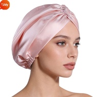 SHLY Silk Satin Hair Bonnet, Satin Fabric Adjustable Mulberry Silk Wrap, Premium Luxury Smooth Breat
