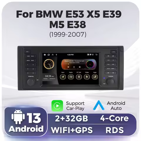 Android OS System Car Radio Multimedia Player GPS Navigation For BMW X5 E53 E39 E38 1999 - 2007 Wire