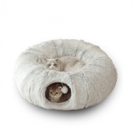 Pet Cat Folding Tunnel Bed Winter Plush Tunnel Toy Cat Bed Pet Bed Pet Cat Tunnel